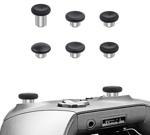 Mcbazel 6-i-1-kit med metallspakar för Xbox Elite Series 2, 6 magnetiska spakar för Xbox Elite Series 2, silver