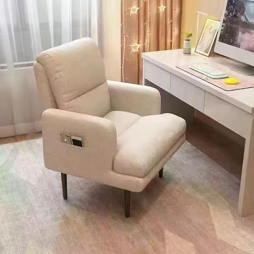YAXANSIH Lazy Sofa, Einzelsessel, Balkon, kleines Sofa, weiche Schlafzimmer-Rückenlehne, Liege, Rosa + Hahnentrittmuster (doppellagige Rückenlehne, Fünfgang-Verstellung), Schwarz-A