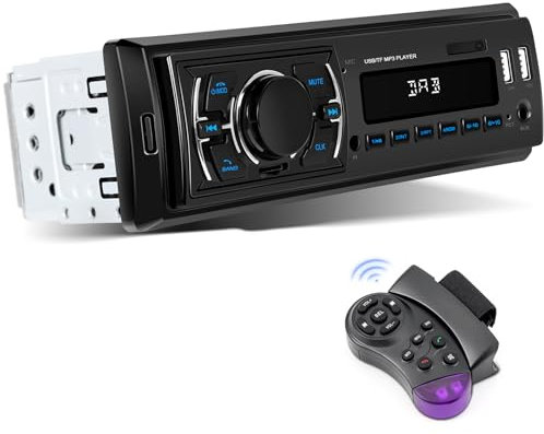 Inefala Autoradio Bluetooth 1 Din con Radio Digitale DAB/DAB+, 4×60W Ricevitore Radio FM, Stereo Auto Bluetooth 1 Din Supporta Aux-in, TF Card, disco U, USB, EQ, SWC