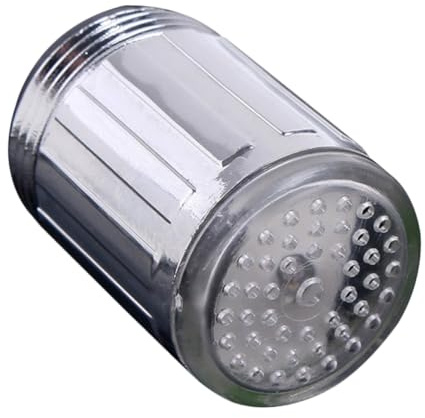 Yardenfun Led-Wasserhahn Mit Farbwechsel Wasserstrahlbeleuchtung Für Küche Und Badezimmer Korrosionsbeständig Wasserdruckaktiviert Einfacher Universaladapter 3.50X2.40X2.40Cm