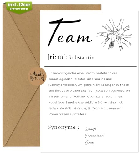Werfunee - Abschiedskarte Kollegen A6 (mit Umschlag) - Lustige Abschied Kollege - Abschiedsgeschenk Kollegen Jobwechsel - Karte Abschied Kollegin - Ruhestand Karte (Team 12pcs)