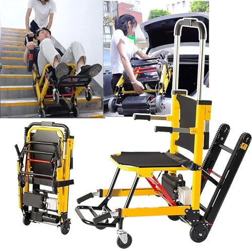 XWJBDF Elektrischer Raupen-Treppenlift, Manueller Rollstuhl-Treppensteiger + Elektrischer Treppenliftwagen, Für Behinderte Ältere Menschen, Kann Treppen Hoch- Und Runtergehen
