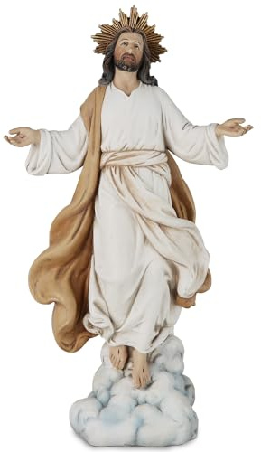 Grace4Joy Jesus Christus Statue – 30,5 cm auferstandene Christus-Statue, katholische Heimdekoration, handbemalte Jesus-Auferstehungsfiguren, Renaissance-Kollektion