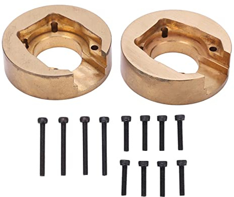 Lybunair 1 Paire de Bloc de Poids de Roue RC en Laiton, Bloc de Poids de Roue de Contrepoids Interne en Laiton Convient pour Voiture d'escalade 1/10 RC