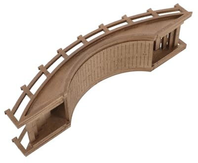 Zerodeko Miniatur Holzbogenbrücke Aus Robustem Holz Dekoratives Mikrobrückenmodell Für Bonsai Gartendekoration Detailreiche Handwerkskunst