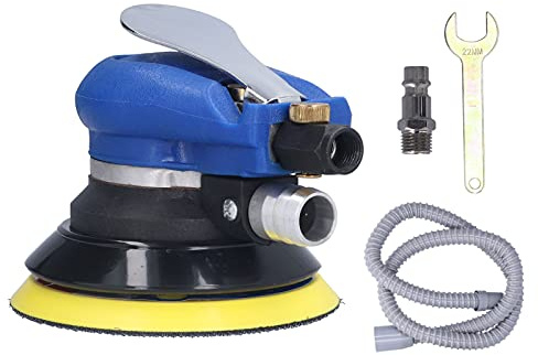 Lijadora orbital aleatoria de aire de 5 pulgadas, pulidora neumática de acero de aleación de 10000 rpm Lijadoras neumáticas de palma para coche para pulido de madera