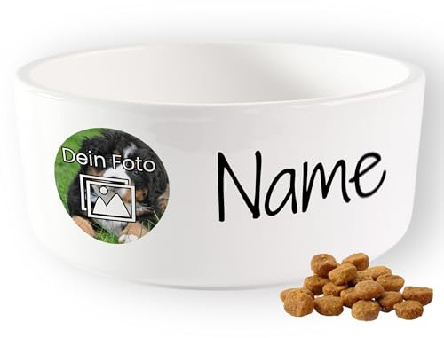 GRAZDesign Personalisierter Hundenapf mit Foto und Namen, Fressnapf Keramik 1l, Geschenk für Tierliebhaber