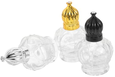 minkissy 3pcs Essential Oil Roller Bottles Vintage Middle Eastern Empty Roll On Glass Bottles Perfume Roller Bottles Containers 15ml