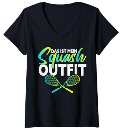 Damen Das Ist Mein Squash Outfit Lustiges Squash T-Shirt mit V-Ausschnitt