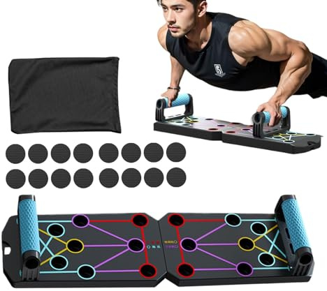 Push-Up Liegestütz Brett, Faltbares Multifunktions Elite Rack Fitness-Board Für Ganzkörper-Training & Effektive Liegestützen, Ständer Fitness Training Mit Handgriff Für Muskeltraining