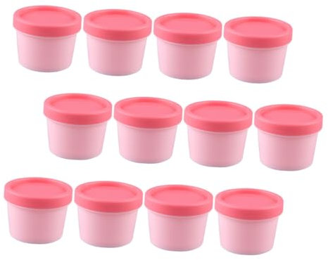 KAILIKETIY Lot De 12 Pots De Crème Visage 100 g Petits Conteneurs Rechargeables Avec Couvercles Portables Pour Voyage Usage Cosmétique