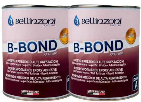 Bellinzoni B-Bond Xtreme Mastice Epossidico Bicomponente 3Kg (1,5+1,5) per Marmo, Pietra, Quarzo, Ceramica