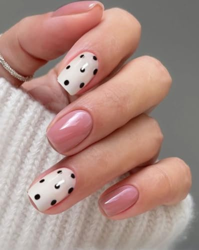 JMEOWIO Nagelfolie UV Härtend Schwarzer Punkt UV Gel Nail Strips Nagelsticker Nagelaufkleber Nail Art Dekoration Nageldesign Zubehör