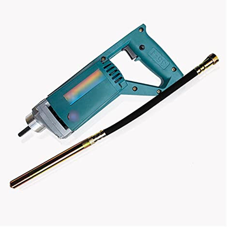 Malaxeur Beton, Vibromasseur de vibrateur de vibrateur de vibrateur de béton portable avec 1m 1.2m 1.5m Tuyau(1750W motor+1 meter rod)