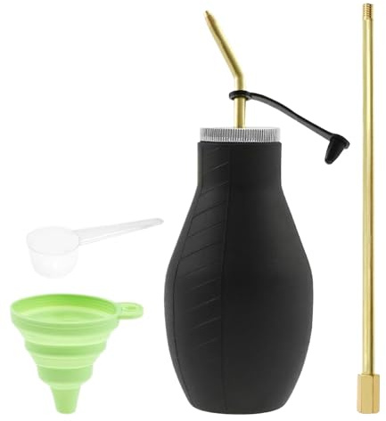 Generisch Pulvérisateur de poudre de jardin – Distributeur télescopique de 200 ml, plumeau léger à main, appareil d'application rapide, serre, fleurs, poivre, tomate, légumes, entretien des