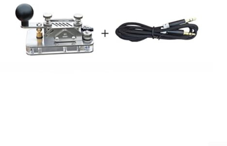 CW para llave de código Morse, acero inoxidable para máquina de entrenamiento de código morse, llave de práctica de telégrafo con estaciones de radio CW para una telégrafía fiable (A)