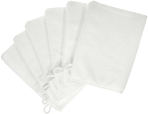 PHOGARY Microfiber Face Cloths, 6x8 Fast Drying Bath Mitts Washcloth, Super Absorbent Soft Lightweight Towel Body Facial Cloths Small Wash Mitt for Travel Showering Washing Face, 6 Pack, White