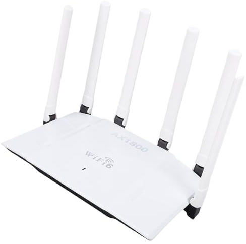 FILFEEL WiFi 6 Router Dual Band 2,4 GHz & 5 GHz 3000 Mbit/s Gigabit-Kabel-Router mit 6 High-Gain-Antennen für Mesh-Netzwerke (EU-Stecker)