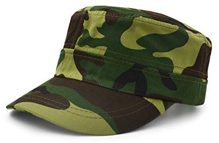 UltraKey Flache Baseballmütz, eHerren Damen Baumwolle Baseball Cap Twill Military Cap Outdoor Mütze Grün
