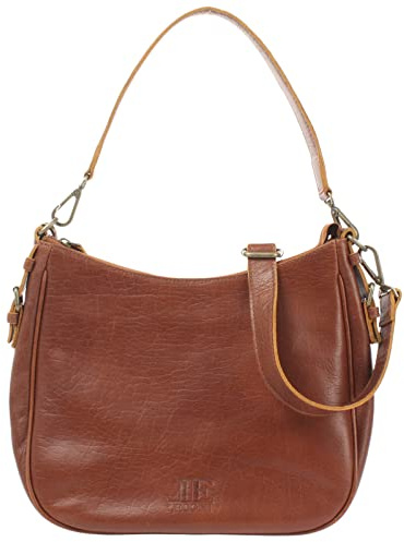 LECONI Cartable Sac en cuir pour dames Look Vintage Cuir véritable sac cabas Sac à main en Cuir pour femmes 30x27x11cm LE0063