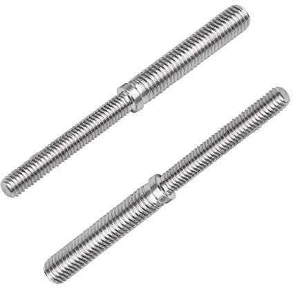 OTOTEC 2 pernos roscados de doble extremo M6 a M8 80 mm 304 adaptador de rosca de acero inoxidable para columnas estructurales sujetadores