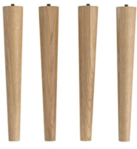 Schildmeyer Möbelfuß 4er-Set 150997, Eiche Massivholz, 27 cm