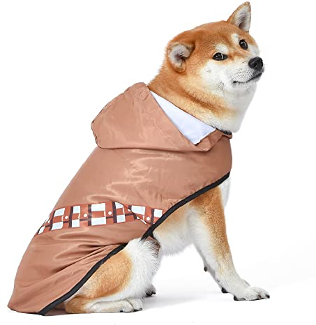Star Wars Chewbacca-Regenmantel für Hunde, Größe XL, Offizielles Star-Wars-Lizenzprodukt, Wasserdichtes PVC-Material, Maschinenwaschbar, Niedliches Chewbacca-Design