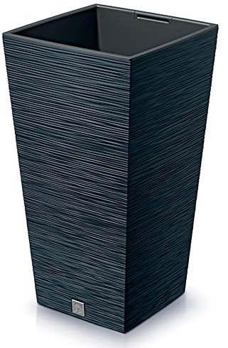 Pot de fleurs avec reserve d´eau 34x34x66cm anthracite - FURU