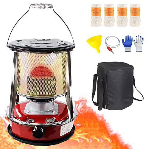 Xrdbfd Petroleumofen Für Innenräume, Petroleum Heizung Ohne Strom, Mobile Petroleumheizung, Große Petroleumkocher Heizer, Für Outdoor-Camping, Zeltheizung, Kochen,4.6Lred