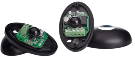 Coppia di Sensori a Fotocellula a Infrarossi 12 / 24V AC DC Fascio di Sicurezza Universale per Cancello Automatico Esterno Porta del Garage