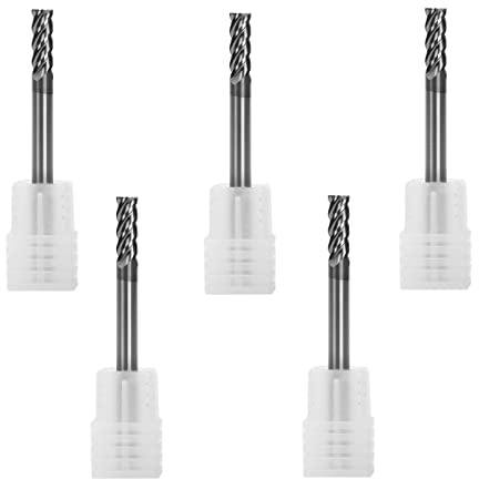 Ruimou 5tlg Hartmetall-Schaftfräser Hochgeschwindigkeitsfräser 4 Schneiden(D 4 mm x L 50 mm),zum Schneiden von gehärteten Metallen mit hoher Härte 58 HRC,CNC-Fräsen