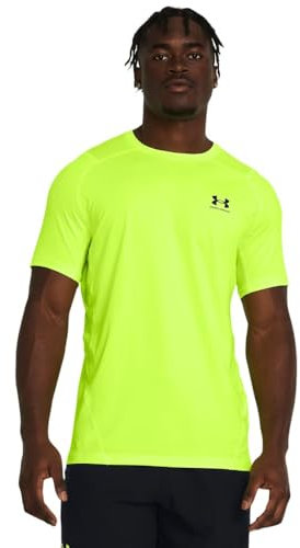 Under Armour Herren HeatGear Tailliertes Kurzarm-T-Shirt, Gelb, M