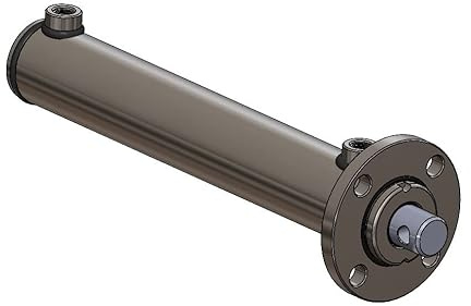 Hydraulik-Zylinder doppelwirkend 80/50 versch mit Frontflansch Hub 300 bis 800 mm (80/50-600 mm)