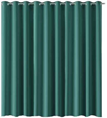 Cleanlevel EST 2016 Vorhänge Vorhang Gardine Verdunkelungsvorhang Vorhang Gardinen Übergröße mit Ösen Ösengardine Thermovorhang Blickdicht 300cm (B) x 245 (L) (Petrol Öse)