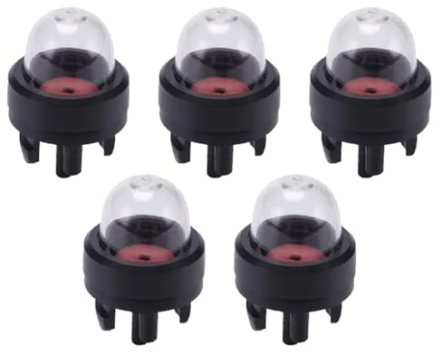 GNAUMORE Snap-in Primer Bulb Pump,Vergaser Primer Pumpe Kraftstoffbirnen,Primer Pumpe Vergaser,Primer Lampen Kraftstoffpumpe,Vergaseröl Blase,5 Stücke Vergaser Öl Blase,für Poulan 530047721