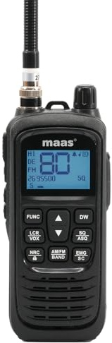 MAAS KCB-H1000 Multinorm CB Handfunkgerät inkl. Akku + KFZ Adapter + 230 V und 12 V Lader