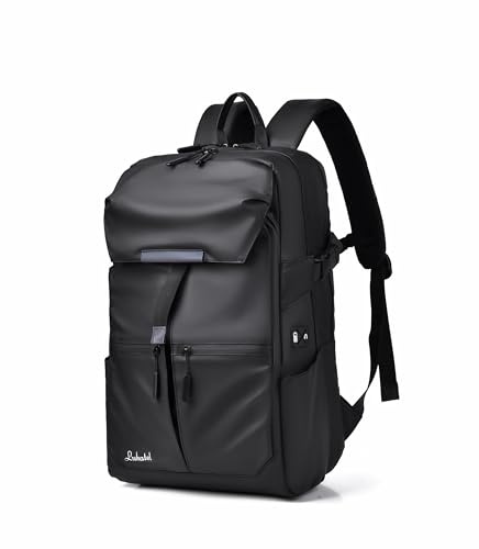 Groß rucksack damen herren laptop rucksack reiserucksack , skalierbar Daypack Water Resistant, Computer-Tasche, Business Arbeit Reisen Rucksack für Teenager College 10~ 17.3“ Pad Notebook Schwarz