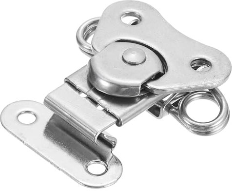 sourcing map Butterfly Twist Latch, 2.36 Inch Stainless Steel Spring Loaded Twist Latch Keeper Toggle Clamp Butterfly Draw Latch for Case Box Suitcases Wooden Box, Silver