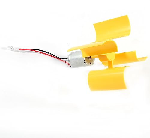 Generador de Viento Vertical Mini Kit de Generador de Viento Motor Pequeño Turbinas de Viento Verticales Cuchillas Generador de Electricidad Breeze Amarillo para D I Y