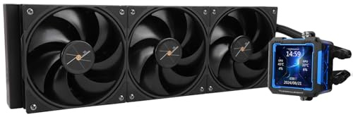 Thermalright FW PRO 360 Black CPU AIO Cooler,IPS LCD Screen with 320 * 320 Resolution,for AM5&Intel 1700/1851,High-Performance 360 Specs Water-Cooled Radiator with 2.73in Removable Display
