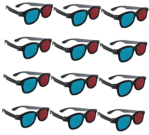 Angoily 20 Pezzi Di Occhiali 3d Rossi Stereoscopici Occhiali 3d Shot Shot Dimensioni Compatte Facili Da Trasportare Per Ragazzi E Ragazze Adulti Giochi 3d
