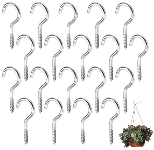 Batheidon Ganchos de Rosca Pequeños de Acero Inoxidable 3x40mm M3 para Atornillar y Techo A2 V2A, para Exteriores con Alta Resistencia a la Corrosión