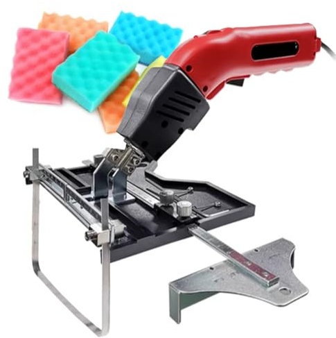 FLNOZAMZ Foam Cutting Machine, Electric Heating Styrofoam Cutting Tool with Grooving Ruler, 15 Gears Temperature Adjustable, 5-8S Fast Heating