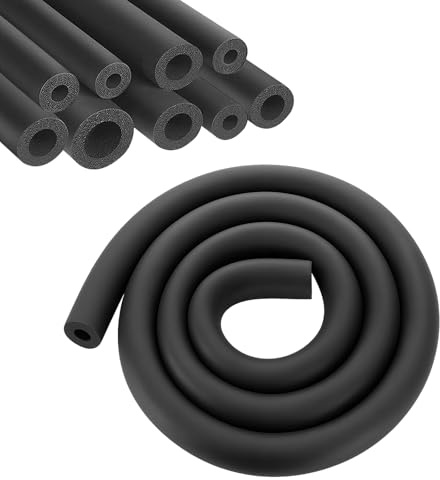 Isolation des tuyaux en mousse, isolation du tuyau de chauffage, diamètre 22 mm x 1,8 m, pour tuyau de chauffage, tuyau en cuivre, chauffage et sanitaire, appareils de fitness, etc. (noir, 22 x 9 mm)