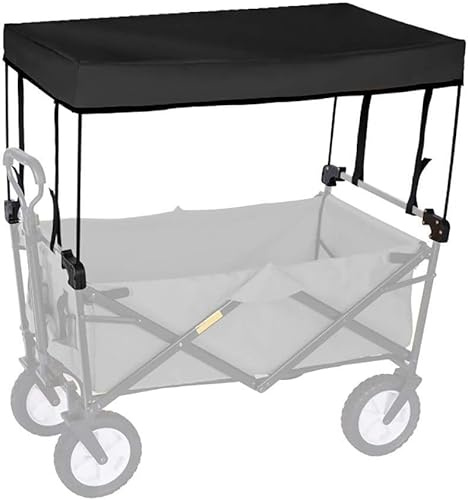 Fällbar Vagn Fällbar Utomhus Hand Push Bärbar Vagn Tillbehör Vagn Skugga Fäste Universal - Markis Baldakin, Shopping/Camping, Black