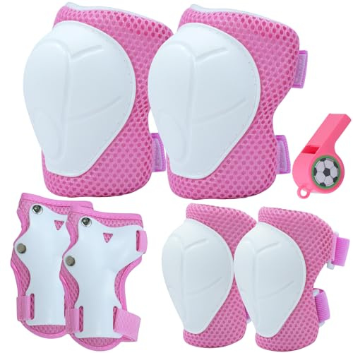 ZEKUN Schoner Inliner Kinder Knieschoner Kinder Knieschoner 6 In 1 Schoner Inliner Jungen und Mädchen Inliner Schoner Kinder Schützer Inliner Kinder für 3-8 Jahre Alte Kleinkinder Beim Skaten
