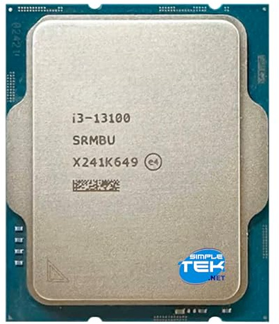 SIMPLETEK - Processeur de bureau 4 cœurs 8 threads 3,4 GHz avec boost jusqu'à 4,5 GHz Socket LGA1700 sans carte graphique intégrée