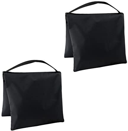 DIYEAH Doppelreißverschluss Sandsack Satz für Stative mit Karabiner Oxford Gewebe Belastbarer Sandsack zur Stabilisierung von Lampenstative und Fotoausrüstung Außenbereich