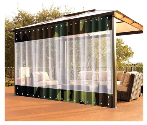 Panneaux latéraux de bâche robuste pour feuilles de plastique transparent, protection UV, rideaux de porte de garage isolés (6 x 4 m) – Blindage solaire et thermique