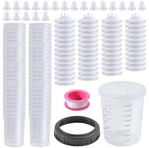 Zeinlenx HVLP Lot de 50 gobelets jetables pour pistolet à peinture 177 ml